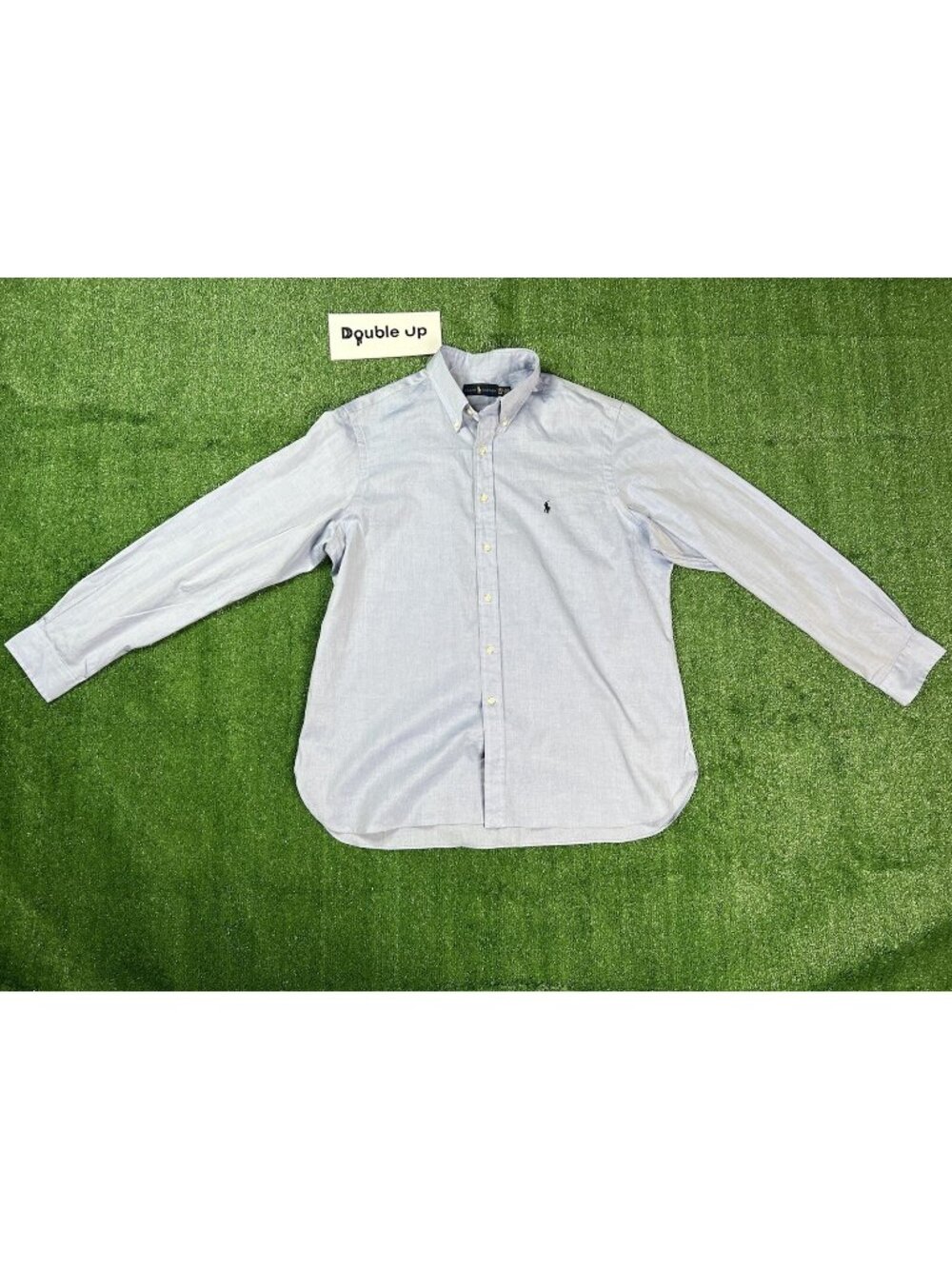 Polo Ralph Lauren Button Up Shirt Adult 17.5 Over 44 Light Blue Long Sleeve Men